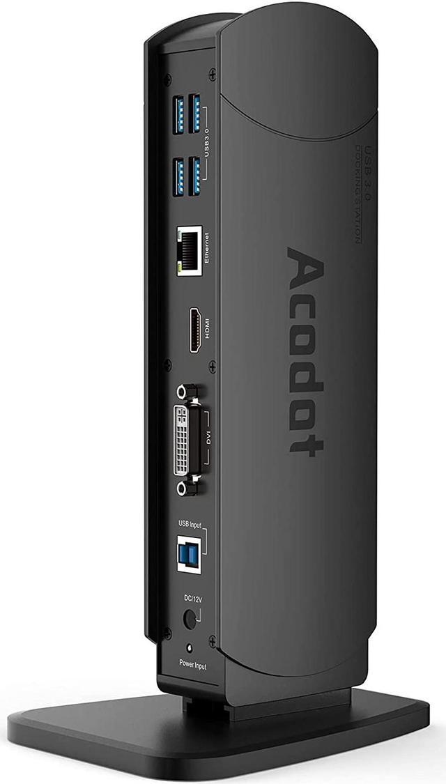 Acodot USB 3.0 Universal Docking Station, 13 in 1 Laptop Docking Station  Dual Monitor for Windows and Mac, USB C Docking Station with HDMI, VGA,  DVI