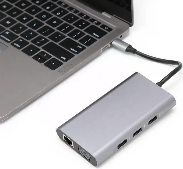 Main image of USBC Hub Expansion Dock, Stable Performance Protable 10 In1 HighDefinition Docking Hub for Students for Transfer Data