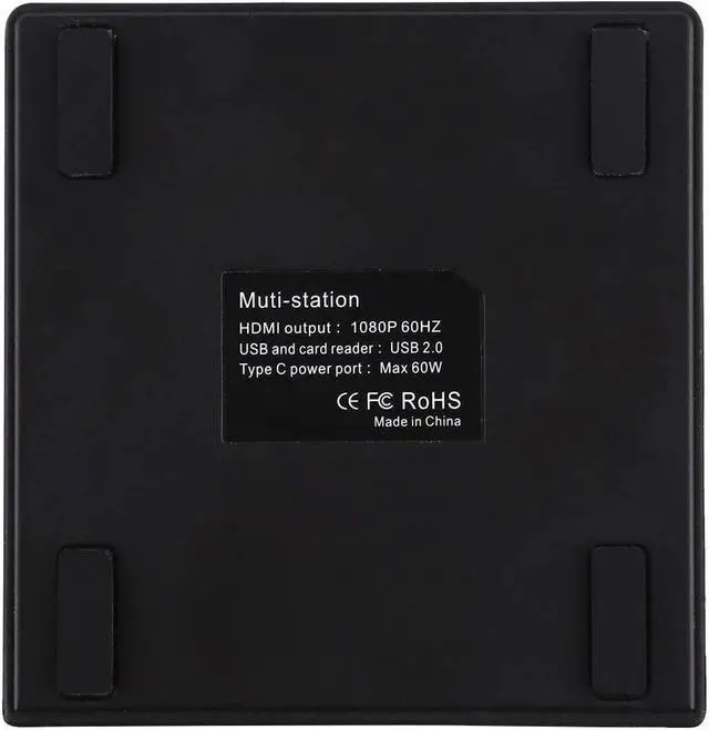 Alt view image 6 of 7 - HUB Adapter V105 USB-C/Type-C to USB 2.0 x 3 + USB-C/Type-C + HDMI + Audio Port + SD/TF Card Reader Multi-Function Phone Stand HUB Docking Station