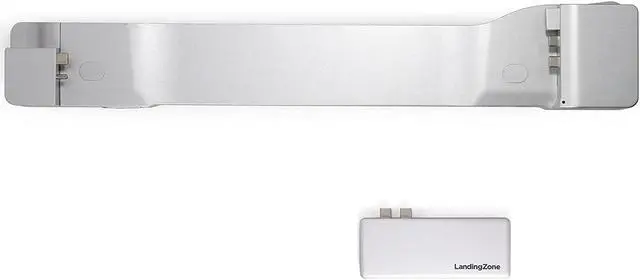 Alt view image 4 of 5 - LandingZone 2-Item Bundle: Docking Station and USB Type-C Hub for The 15-inch MacBook Pro with Touch Bar Models A1707 & A1990 Released 2016 to 2018 (15-inch Silver Docking Station, Silver Hub)