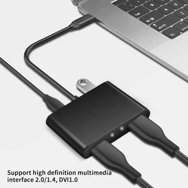 Alt view image 5 of 7 - 4 In 1 Hub ,TYPEC Docking Station ,Expansion Converter ,Portable Network Adapter ,4K