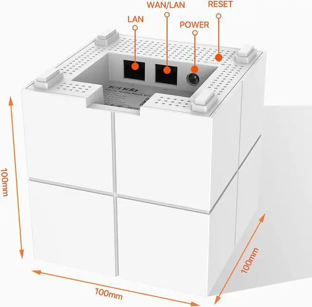 Alt view image 2 of 5 - Tenda Nova Mesh WiFi System (MW6)-Up to 4000 sq.ft. Whole Home Coverage, WiFi Router and Extender Replacement, Gigabit Mesh Router for Wireless Internet, Works with Alexa, Parental Controls, 2-pack