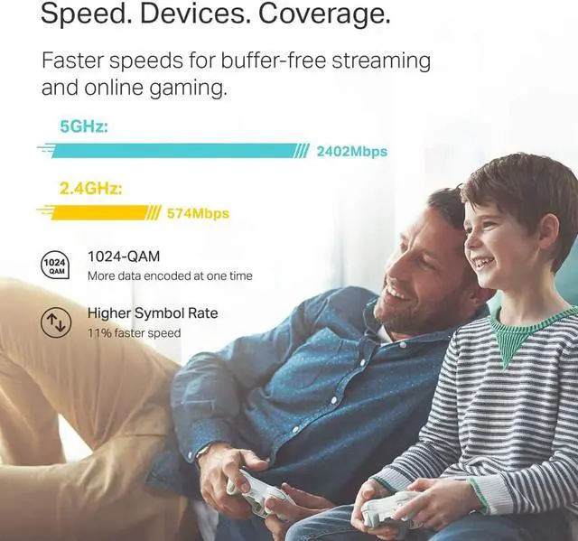 Alt view image 6 of 7 - TP-Link Deco X60 WiFi 6 AX3000 Whole-Home Mesh Wi-Fi System, 3-Pack