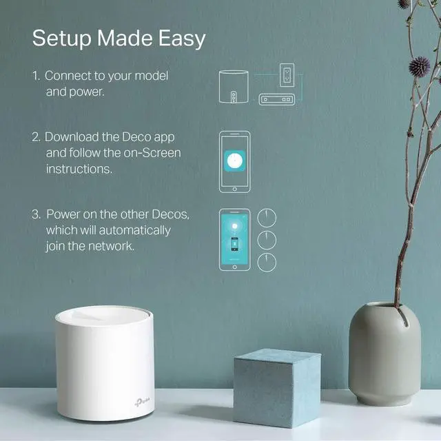 Alt view image 7 of 7 - TP-Link Deco X60 WiFi 6 AX3000 Whole-Home Mesh Wi-Fi System, 3-Pack