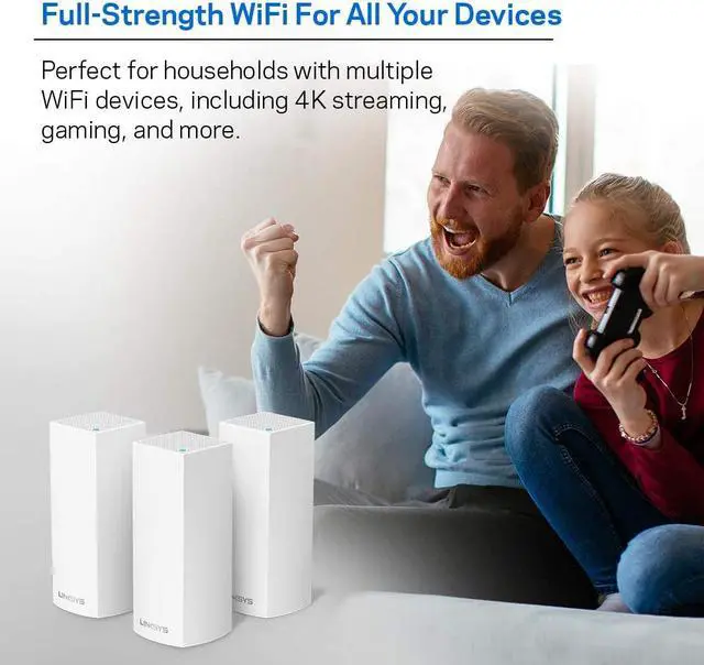 Alt view image 6 of 7 - Linksys Velop Dual Band AC3600 Intelligent Mesh WiFi Router Replacement System | 3 Pack | Coverage up to 4,500 Sq Ft