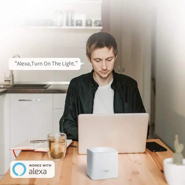 Alt view image 3 of 7 - Tenda Nova MW5G Whole Home Mesh WiFi System - Dual Band Gigabit AC1200 Router Replacement for SmartHome,Works with Amazon Alexa for 3500 sq.ft Coverage (3 Pack)