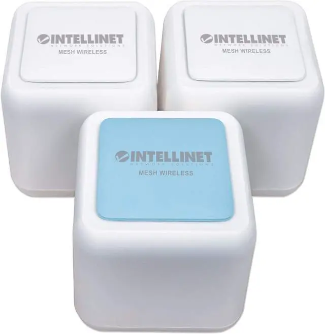 Main image of Intellinet Network Solutions Mesh Wireless Internet Kit - Includes 1 Router & 2 Extenders - Covers up to 4,500 Sq.Ft. with 2.4 & 5GHz Bands, Optional Guest Network with Touch & Connect Internet Access