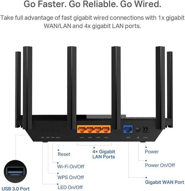 Alt view image 6 of 7 - TP-Link AX5400 WiFi 6 Router (Archer AX73)- Dual Band Gigabit Wireless Internet Router, High-Speed ax Router for Streaming, Long Range Coverage, 5 GHz