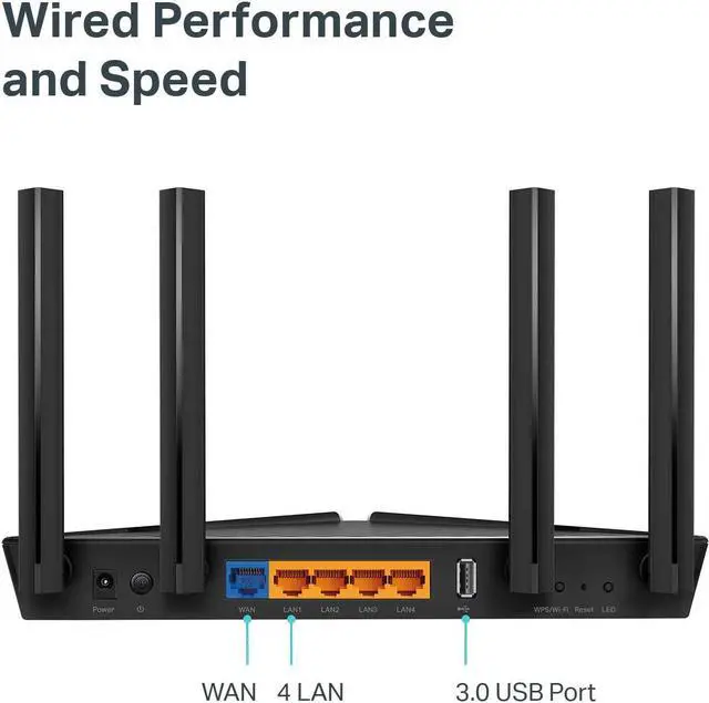 Alt view image 17 of 20 - ARCHER AX3000 Dual Band Gigabit Wi-Fi 6 Router 5 Ports Dual-Band 2.4 GHz/5 GHz ARCHERAX3000