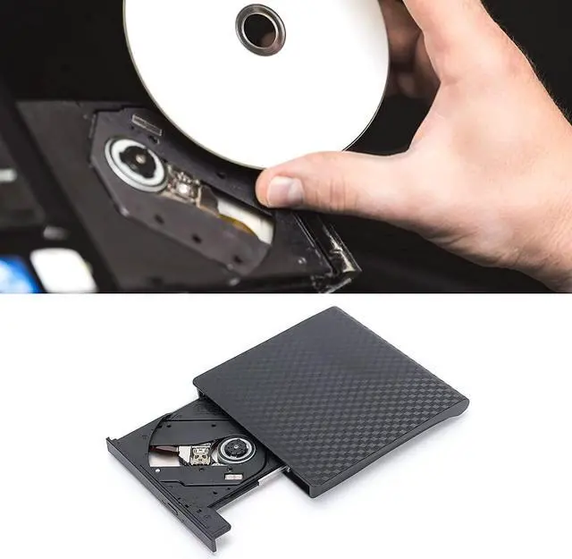 Alt view image 6 of 7 - Limouyin External DVD/CD Drive, Portable USB 3.0 Type?C Drive CD/DVD Player External Optical Drive DVD/CD Burner??? Compatible with Laptop Desktop PC Black