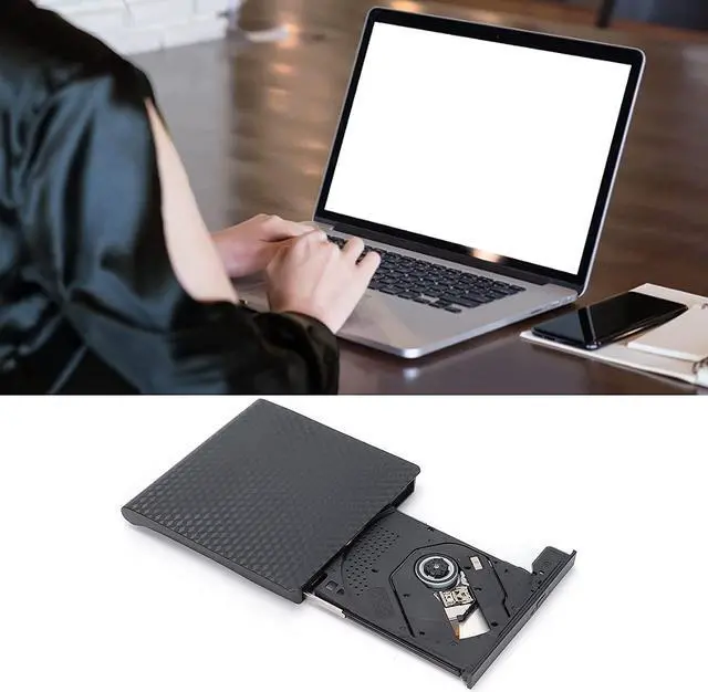 Alt view image 5 of 7 - Limouyin External DVD/CD Drive, Portable USB 3.0 Type?C Drive CD/DVD Player External Optical Drive DVD/CD Burner??? Compatible with Laptop Desktop PC Black