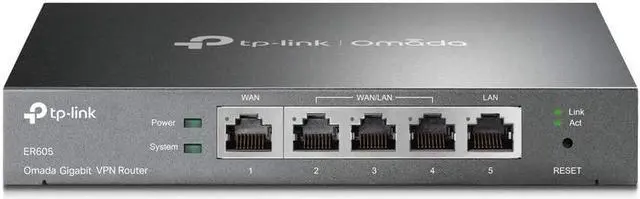 Main image of ER605 | Multi-WAN Wired VPN Router | Up to 4 Gigabit WAN Ports | SPI Firewall SMB Router | Omada SDN Integrated | Load Balance | Lightning Protection | Limited Lifetime Protection