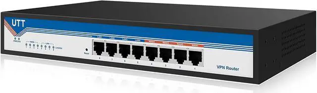 Alt view image 3 of 5 - UTT ER520 4 WAN Ports Router with 4 100M WAN Ports 4 100M LAN Ports, Wired VPN Router with Load Balance & Failover, IPSec and PPTP VPN, Access Control, for Home and Small Business