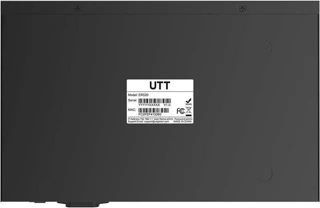 Alt view image 5 of 5 - UTT ER520 4 WAN Ports Router with 4 100M WAN Ports 4 100M LAN Ports, Wired VPN Router with Load Balance & Failover, IPSec and PPTP VPN, Access Control, for Home and Small Business