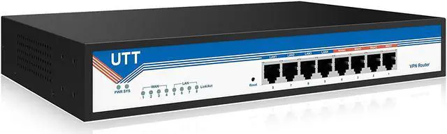 Alt view image 2 of 5 - UTT ER520 4 WAN Ports Router with 4 100M WAN Ports 4 100M LAN Ports, Wired VPN Router with Load Balance & Failover, IPSec and PPTP VPN, Access Control, for Home and Small Business