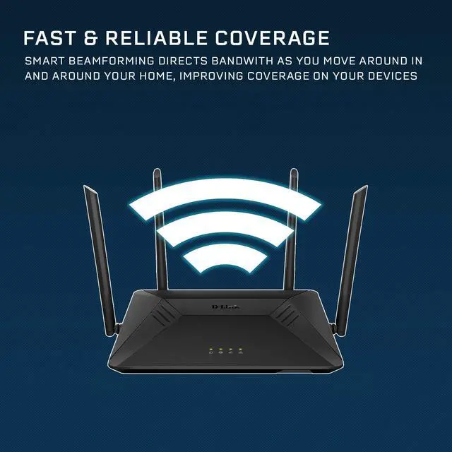 Alt view image 5 of 7 - D-Link WiFi Router, AC1750 Wireless Internet for Home Gigabit Streaming & Gaming Smart Dual Band MU-MIMO Parental Controls QoS (DIR-867-US), Black
