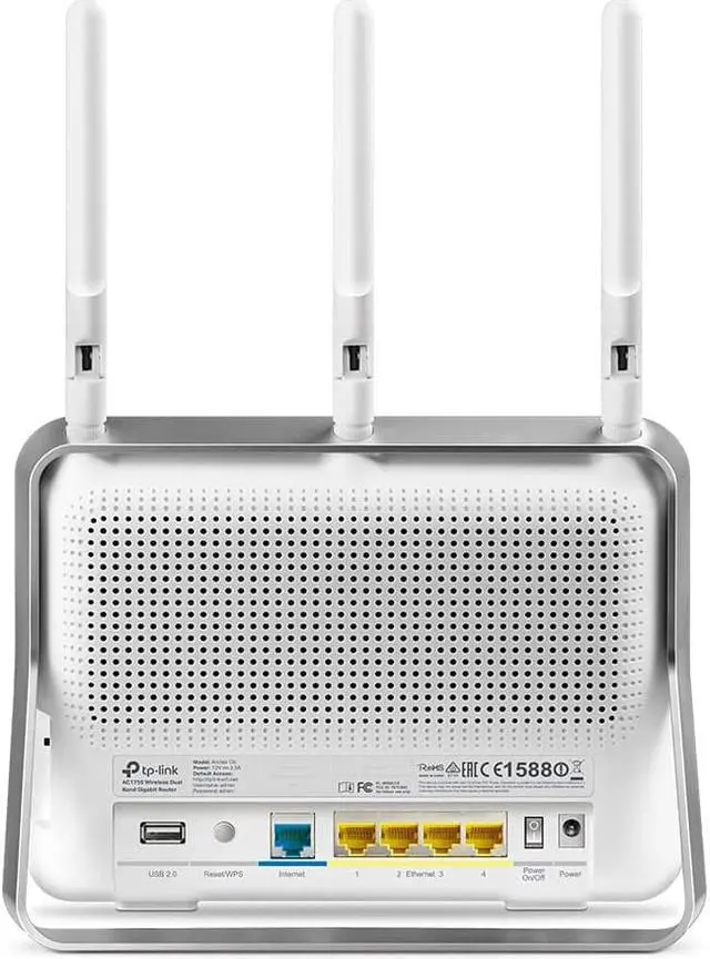 Alt view image 4 of 7 - TP-Link AC1750 Wireless Wi-Fi Gigabit Router (Archer C8)
