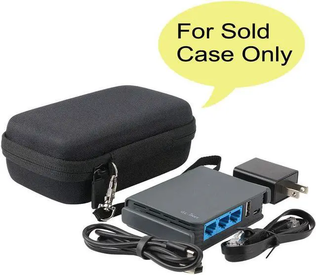 Alt view image 2 of 7 - co2CREA Hard Travel Case for GL.iNet GL-AXT1800 GL-AR750S-Ext Router | Compatible with Pocket-Sized Wi-Fi 6 Gigabit Travel Router, Protective Storage Bag with Mesh Pocket & Hand Strap