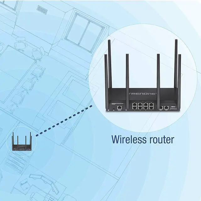 Alt view image 2 of 7 - TRENDnet AC3000 Tri-Band Wireless Gigabit Dual-WAN VPN SMB Router, MU-MIMO, Wave 2,Internet Router, Whole Office-Home Wifi, Pr-Encrypted Wireless, QoS,Inter-VLAN Routing, Black, TEW-829DRU