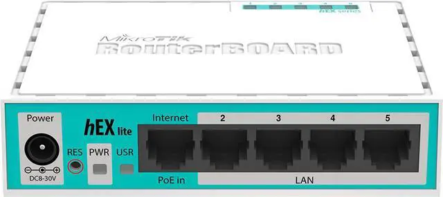 Alt view image 3 of 4 - MikroTik hEX lite Ethernet Router, 5-Port MPLS, RouterOS L4 (RB750r2)