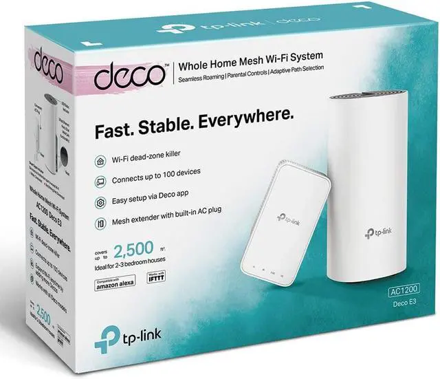 Alt view image 2 of 5 - TP-Link Deco E3(2-Pack) AC1200 Whole Home Mesh WiFi System