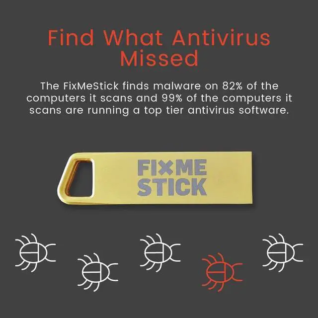 Alt view image 5 of 7 - FixMeStick Gold Computer Virus Removal Stick for Windows PCs - Unlimited Use on Up to 5 Laptops or Desktops for 2 Years - Works with Your Antivirus