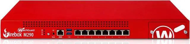 Main image of Watchguard Firebox M290 High Availibility Enterprise-Grade Network Security Appliance with 1 Year Standard Support License - - Advanced Firewall, VPN, Intrusion Prevention (WGM29001601)