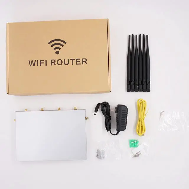 Alt view image 6 of 6 - Wiflyer WG3526 4G LTE Router | AC1200Mbps Dual Band CAT4 Wireless Router with Metal Case and Detachable 6×5dBi Antennas| Gigabit Ethernet with TF Card Slot & USB3.0 Port & SIM Card Slot