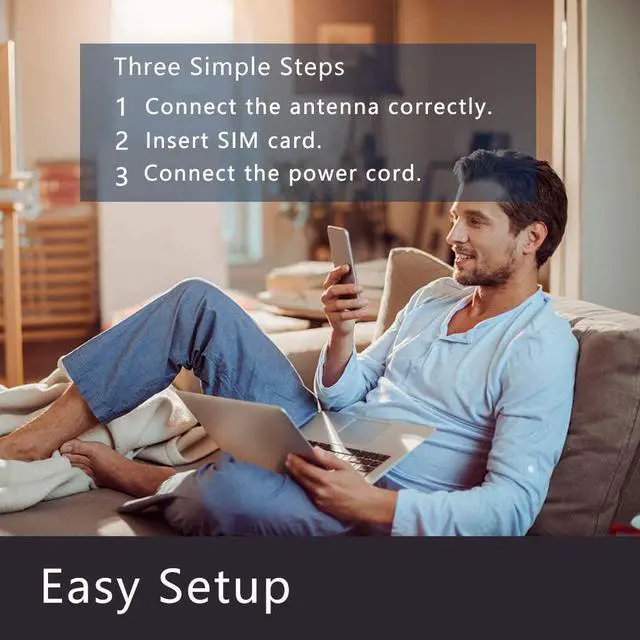 Alt view image 6 of 6 - Wiflyer WE826-T2 4G LTE Router|300 Mbps Cat4 Wireless Wi-Fi Router with Industrial Grade Metal Case/Removable External Antennas/SIM Card Slot Unlocked USB Port SMA Port (NOT Support Verizon)