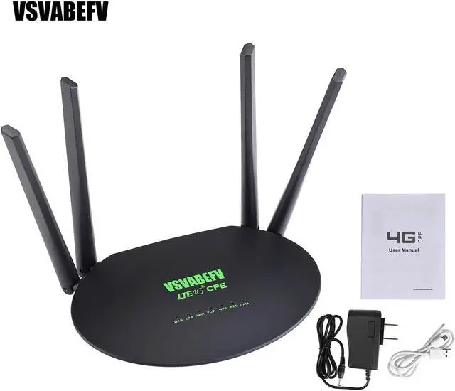 Alt view image 5 of 7 - 4G LTE Router with SIM Card Slot 300Mbps Unlocked Wireless Mobile WiFi Hotspot Routers with 4pcs Non-Detachable Antennas for B2/B4/B5/B12/B13/B17/B18/B25/B26, Sim Card Router Prepaid Hotspot