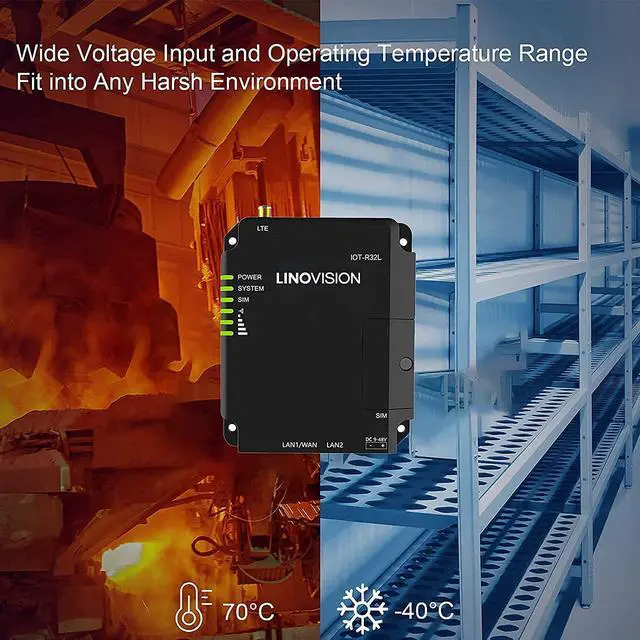 Alt view image 5 of 7 - LINOVISION Industrial Unlocked 4G LTE Router for AT&T and T-Mobile SIM Cards, Secure VPN Access, Centralized Cloud Management, Rugged Compact Cellular Router for M2M/IOT Applications Like ATM, Kiosks