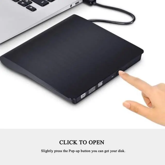 Alt view image 4 of 5 - External CD Drive USB 3.0 Slim External DVD CD Drive,External CD DVD +/-RW Writer/Burner/Rewriter /DVD CD ROM Drive for Apple Macbook Pro Laptop/Desktops Win10 and Win 8 By Aooking Tech