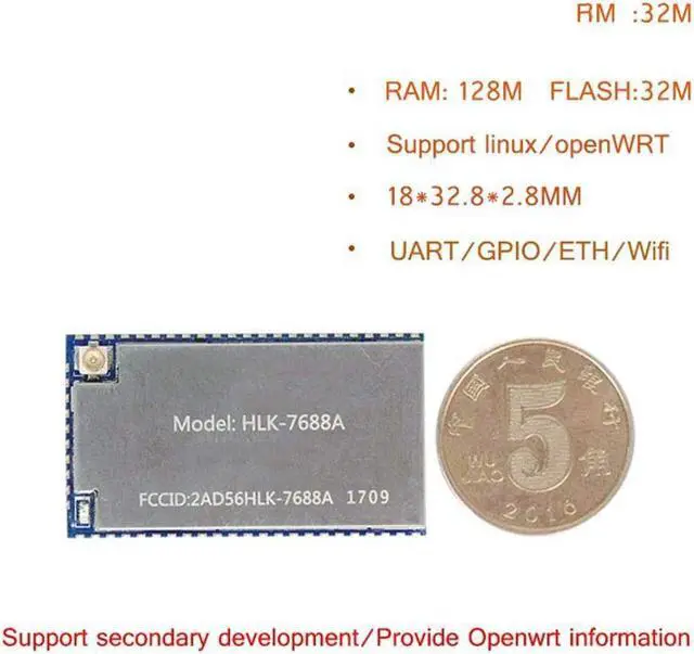 Alt view image 2 of 7 - Taidacent IoT Intelligent Serial Port to WiFi Wireless Router Module 7688A OpenWrt Router Secondary Development Wireless WiFi Router MT7688 (Ordinary OpenWrt Version)