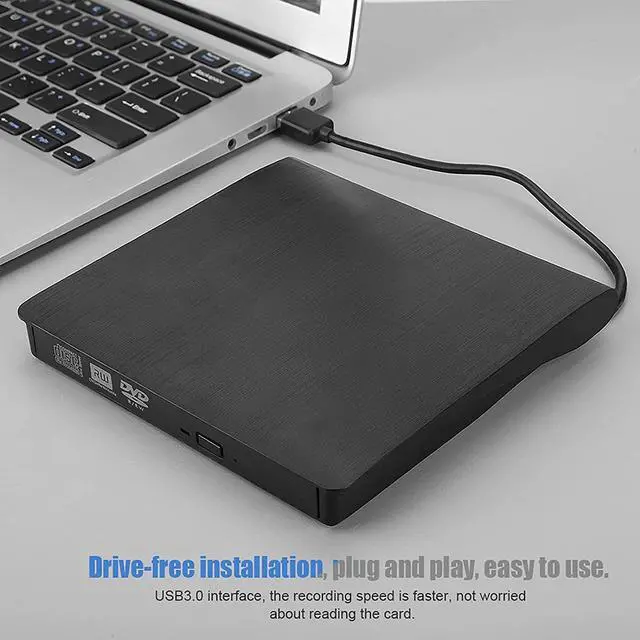 Alt view image 3 of 7 - External CD/DVD Drive for Laptop, DVD Recorder disc writer, DVD Writer USB 3.0 External 8X DVD 24X CD High Speed Portable DVD CD Drive Recorder for Windows for Mac Computer Laptop