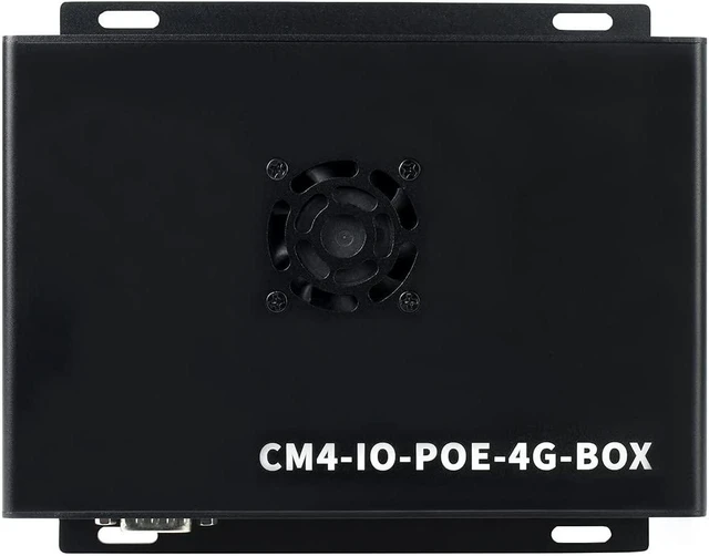 Alt view image 2 of 7 - Waveshare Industrial IoT Mini-Computer Based On Raspberry Pi Compute Module 4 (NOT Included) Waveshare CM4 Industrial IoT Board Inside PoE 5G/4G Metal Case with Cooling Fan