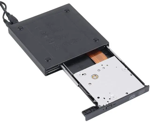Alt view image 2 of 4 - JINDAO Light 13.513.21.6 cm Ultra Thin External Slot-in USB 2.0 External DVD Combo CD-RW Burner Drive CD±RW DVD ROM Black Laptop Drive External DVD Drive