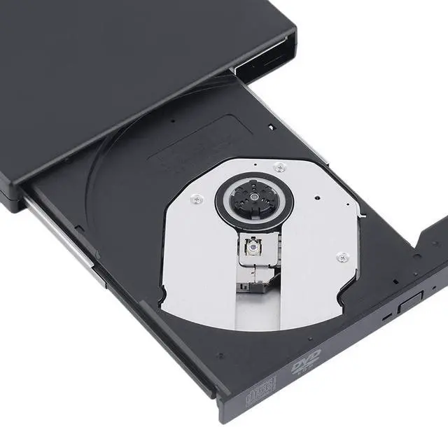 Alt view image 4 of 4 - JINDAO Light 13.513.21.6 cm Ultra Thin External Slot-in USB 2.0 External DVD Combo CD-RW Burner Drive CD±RW DVD ROM Black Laptop Drive External DVD Drive