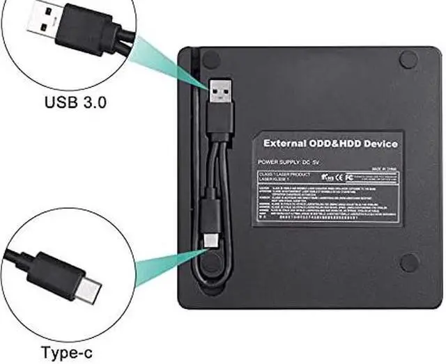 Alt view image 4 of 6 - JINDAO External DVD Drive USB 3.0 Portable CD/DVD+/-RW Drive/DVD Player for Laptop CD ROM Burner Compatible USB CD Drive Home Audio External DVD Drive