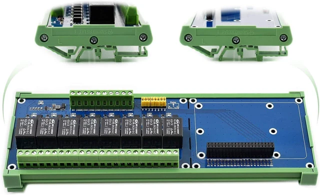 Alt view image 4 of 7 - Waveshare Expansion Board 8 Channel Relay Expansion Board 5V Power Supply Compatible with Raspberry Pi A+/B+/2B/3B/3B+ Control High Voltage Home Appliances