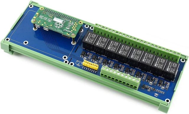 Main image of Waveshare Expansion Board 8 Channel Relay Expansion Board 5V Power Supply Compatible with Raspberry Pi A+/B+/2B/3B/3B+ Control High Voltage Home Appliances