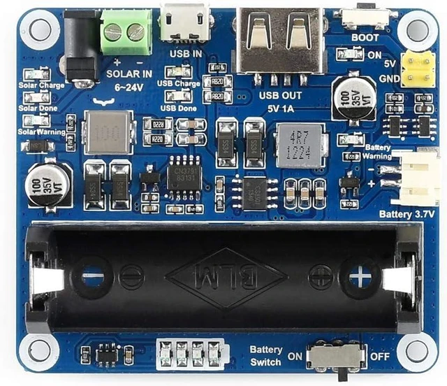 Alt view image 7 of 7 - Waveshare Solar Power Management Module, Solar Charge Controller USB, for 6V~24V Solar Panel Multi Protection Circuits Suited for Low-Power IoT and Other Environmental Protection Projects