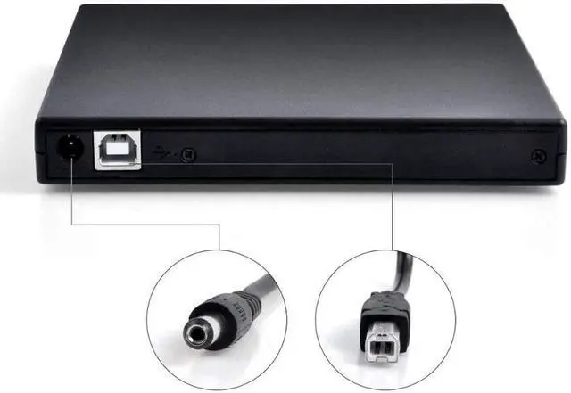 Alt view image 2 of 5 - jiande USB External CD DVD Drive CD Player External Mobile Optical Drive DVD Burner External DVD Box Removable Disc Computer CD External USB Black