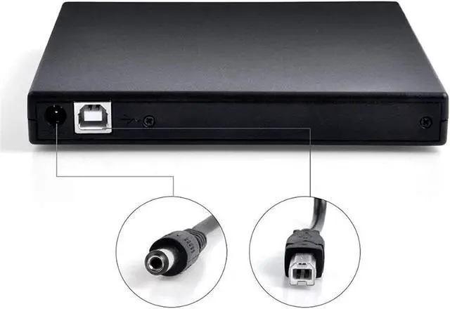Alt view image 6 of 6 - LHHH Hi-Fi Music Sound System USB External CD DVD Drive CD Player External Mobile Optical Drive DVD Burner External DVD Box Removable Disc Computer CD External USB Black