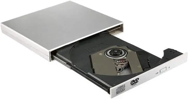 Alt view image 2 of 6 - YADSHENG Optical Drive External CD DVD Drive USB CD Burner CD/DVD Player Optical Drive for PC Laptop Windows External CD Drive (Color : Silver, Size : One Size)