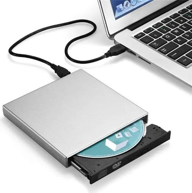 Main image of YADSHENG Optical Drive External CD DVD Drive USB CD Burner CD/DVD Player Optical Drive for PC Laptop Windows External CD Drive (Color : Silver, Size : One Size)