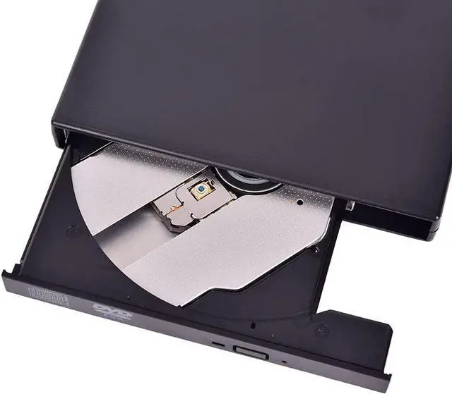 Alt view image 2 of 6 - External CD DVD Drive USB 3.0 Drive DVD/CD ROM Portable External CD DVD Drive for Laptop Desktop PC Windows (Black)