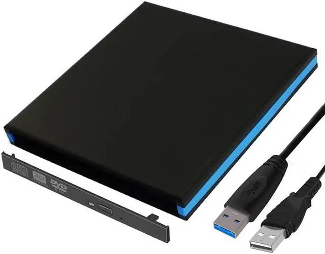Alt view image 4 of 5 - JINDAO 12.7mm USB 3.0 Blu-Ray DVD Drive External Optical Drives Enclosure SATA to USB External Case for Laptop Notebook Without Drive Bdvd Player for Laptop(Color:12.7MM DVD RW)
