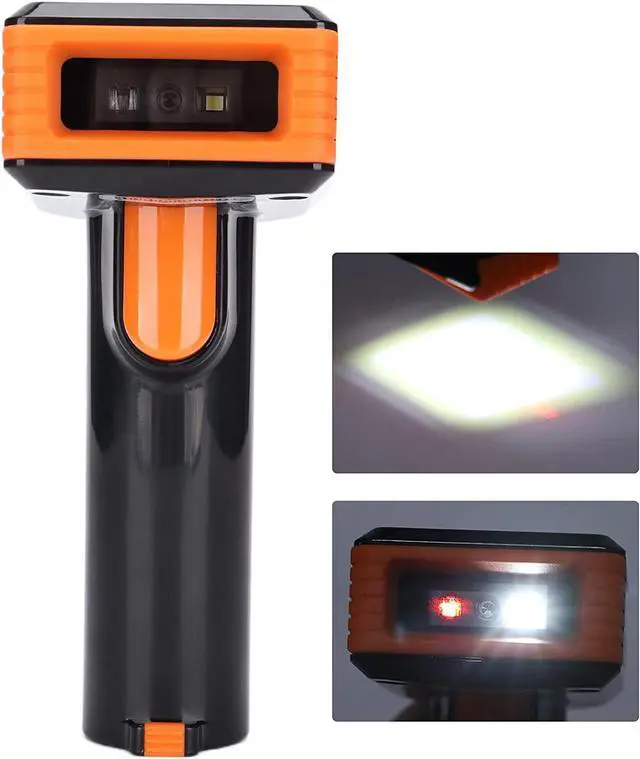 Alt view image 4 of 7 - Handheld Barcode Scanner, Wireless Bar Code Scanning Gun with LED Screen and Wireless Receiver, Barcode Scanner, with Data Cable, for Shop, Hospital