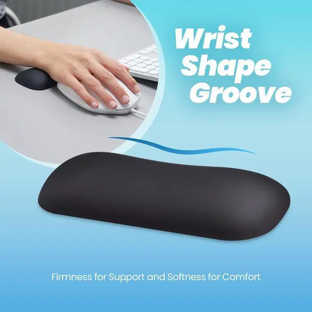 Alt view image 3 of 7 - Perixx PERIPRO-101 Ergonomic Wrist Rest for Computer Mice - Anti-Slip Base - Cooling-Effect Cushion - Black
