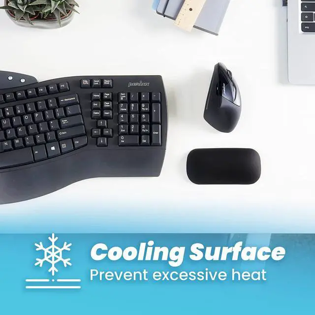 Alt view image 5 of 7 - Perixx PERIPRO-101 Ergonomic Wrist Rest for Computer Mice - Anti-Slip Base - Cooling-Effect Cushion - Black